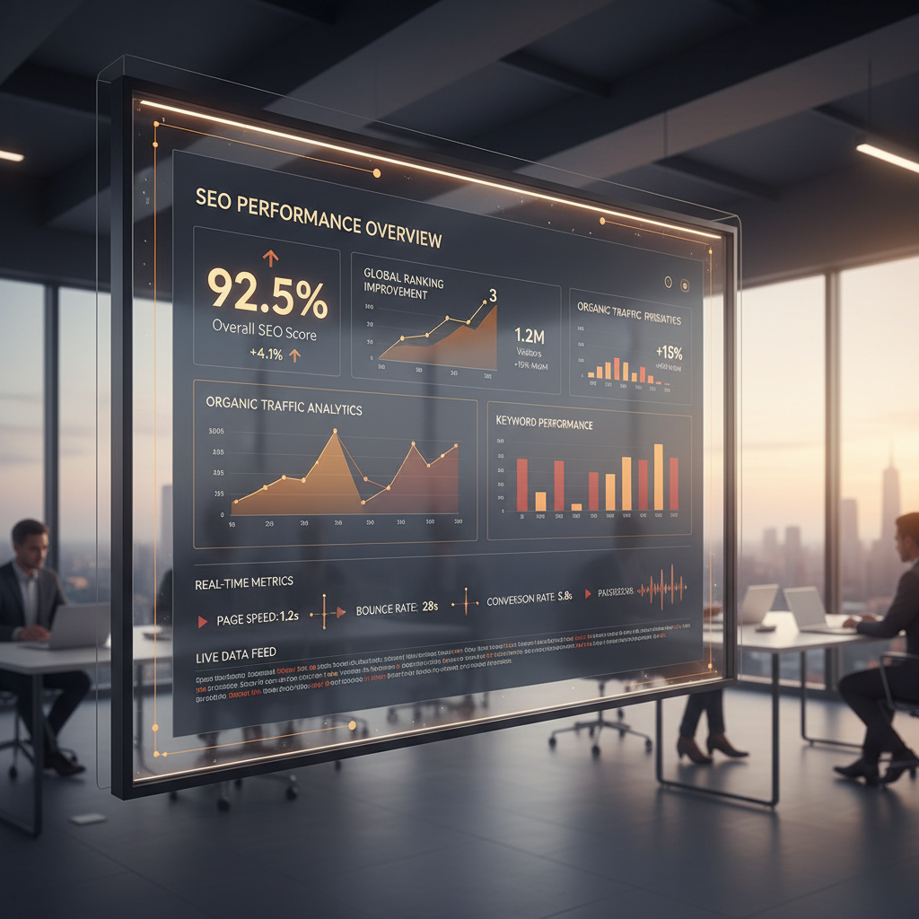 SEO performance tracking dashboard